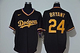 Dodgers 24 Kobe Bryant Black Nike Throwback Cool Base Jersey,baseball caps,new era cap wholesale,wholesale hats